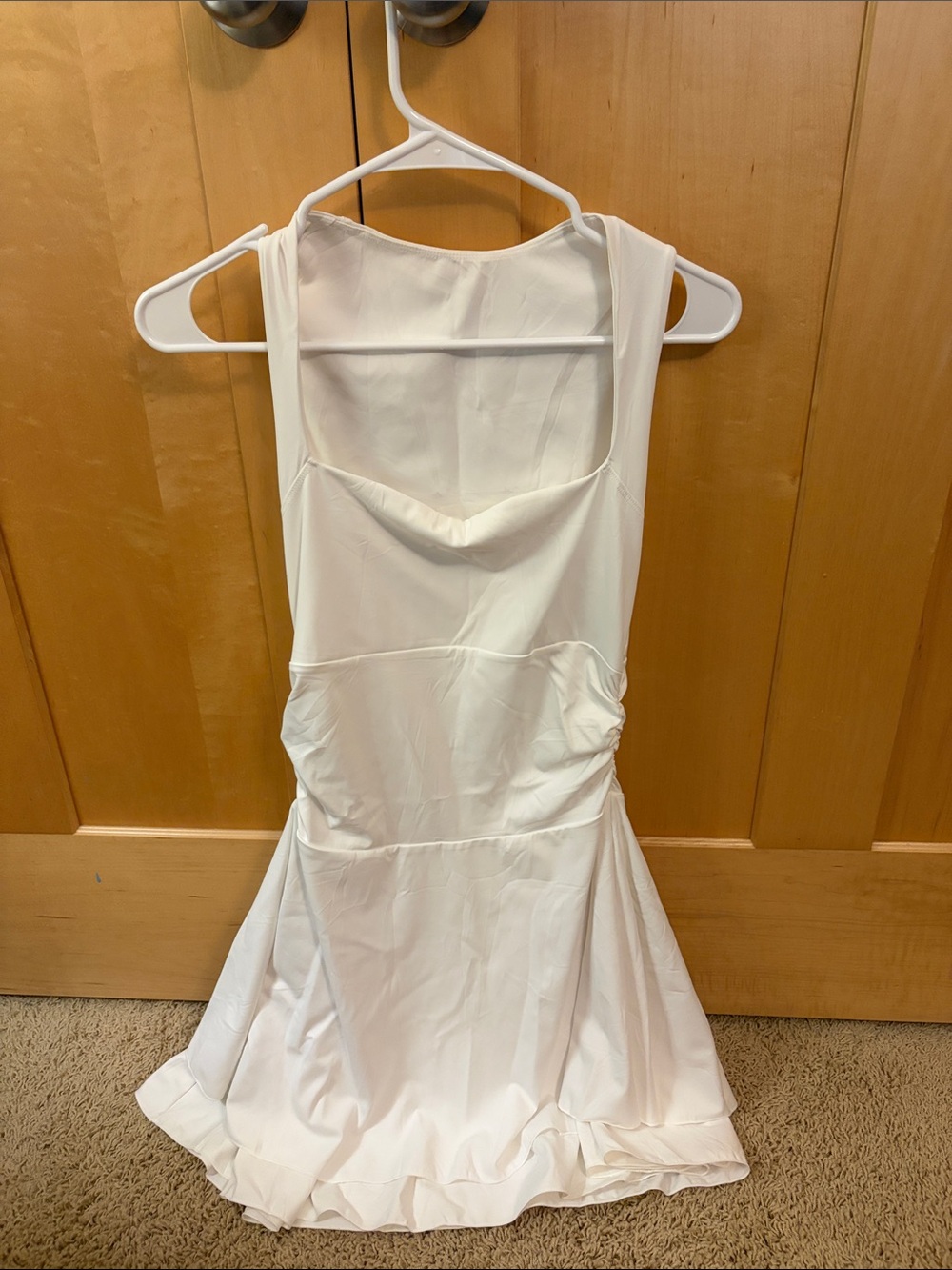 White Women's Sleeveless Fit-and-Flare Dress